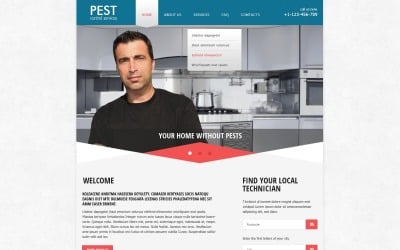 Modelo de site responsivo para controle de pragas