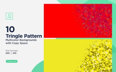 Bunte Dreiecke in verschiedenen Größen Vielseitiger Musterhintergrund 195