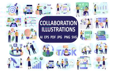 Kollaborative Illustrationen für Teamprojekte