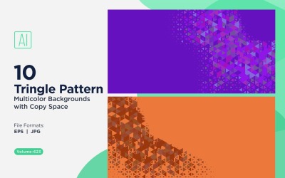 Triangoli colorati di varie dimensioni Versatile modello di sfondo 203