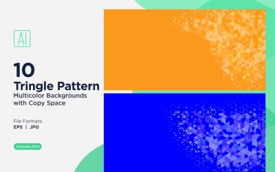 Triangoli colorati di varie dimensioni Versatile modello di sfondo 204