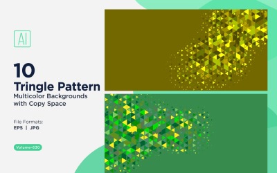 Triangoli colorati di varie dimensioni Versatile modello di sfondo 210
