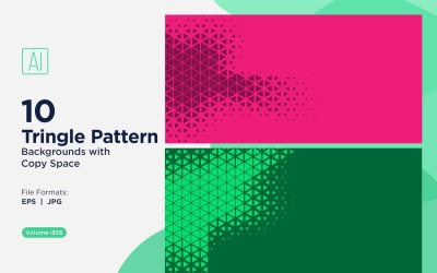 Bunte Dreiecke in verschiedenen Größen Vielseitiger Musterhintergrund 826