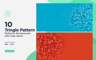 Fundo de padrão triangular vibrante em várias cores e tamanhos 894