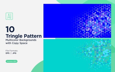 Sfondo con motivo triangolare vibrante in più colori e dimensioni 850