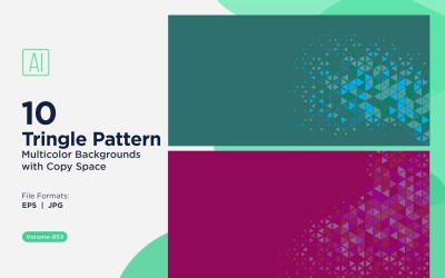 Sfondo con motivo triangolare vibrante in più colori e dimensioni 853