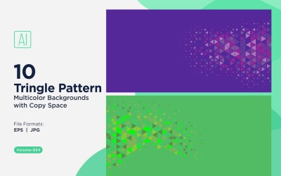Sfondo con motivo triangolare vibrante in più colori e dimensioni 854