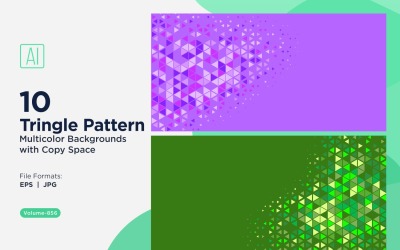 Sfondo con motivo triangolare vibrante in più colori e dimensioni 856