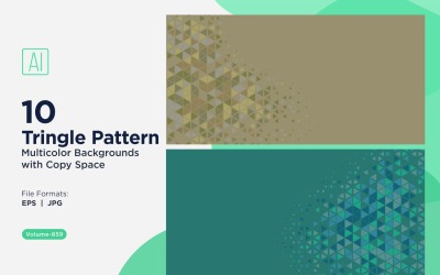 Sfondo con motivo triangolare vibrante in più colori e dimensioni 859