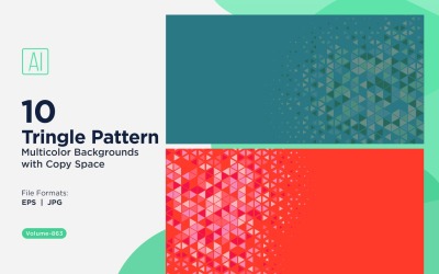 Sfondo con motivo triangolare vibrante in più colori e dimensioni 863