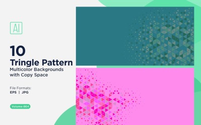 Sfondo con motivo triangolare vibrante in più colori e dimensioni 864