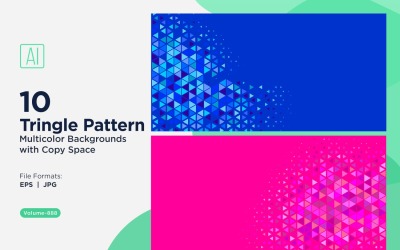 Sfondo con motivo triangolare vibrante in più colori e dimensioni 888