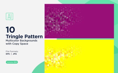 Sfondo con motivo triangolare vibrante in più colori e dimensioni 890