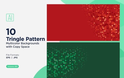 Sfondo con motivo triangolare vibrante in più colori e dimensioni 891