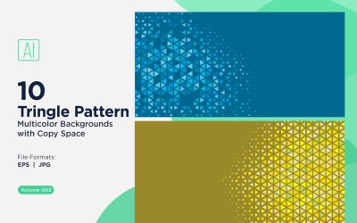 Sfondo con motivo triangolare vibrante in più colori e dimensioni 893