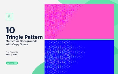 Sfondo con motivo triangolare vibrante in più colori e dimensioni 896