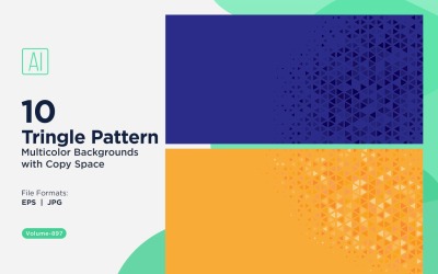 Sfondo con motivo triangolare vibrante in più colori e dimensioni 897