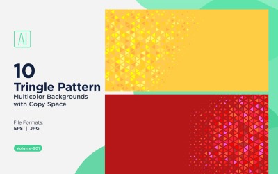 Sfondo con motivo triangolare vibrante in più colori e dimensioni 901