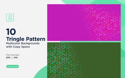 Sfondo con motivo triangolare vibrante in più colori e dimensioni 902