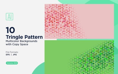 Sfondo con motivo triangolare vibrante in più colori e dimensioni 908