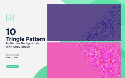 Sfondo con motivo triangolare vibrante in più colori e dimensioni 909