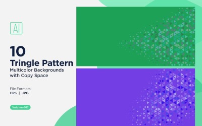 Sfondo con motivo triangolare vibrante in più colori e dimensioni 912