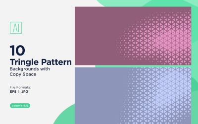 Triangoli colorati di varie dimensioni Versatile modello di sfondo 835