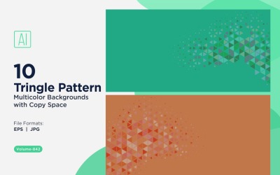 Vibrant Triangular Pattern Background in Multi Colors &amp;amp; Sizes 842