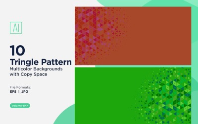 Vibrant Triangular Pattern Background in Multi Colors &amp;amp; Sizes 844