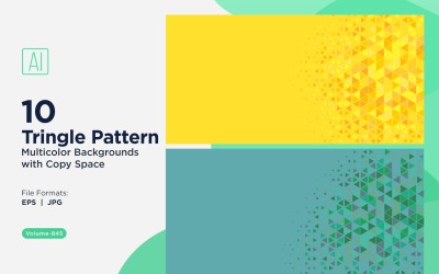 Vibrant Triangular Pattern Background in Multi Colors &amp;amp; Sizes 845