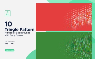 Vibrant Triangular Pattern Background in Multi Colors &amp;amp; Sizes 849