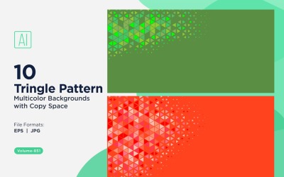 Vibrant Triangular Pattern Background in Multi Colors &amp;amp; Sizes 851