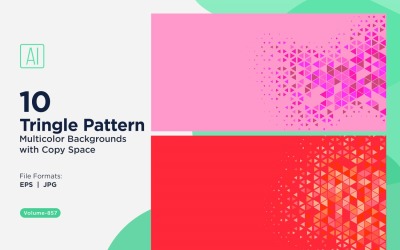 Vibrant Triangular Pattern Background in Multi Colors &amp;amp; Sizes 857