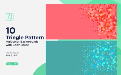 Vibrant Triangular Pattern Background in Multi Colors &amp;amp; Sizes 858