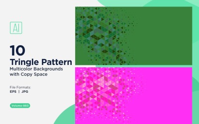 Vibrant Triangular Pattern Background in Multi Colors &amp;amp; Sizes 860