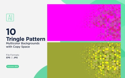 Vibrant Triangular Pattern Background in Multi Colors &amp;amp; Sizes 866