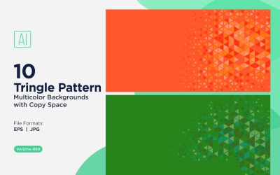 Vibrant Triangular Pattern Background in Multi Colors &amp;amp; Sizes 868
