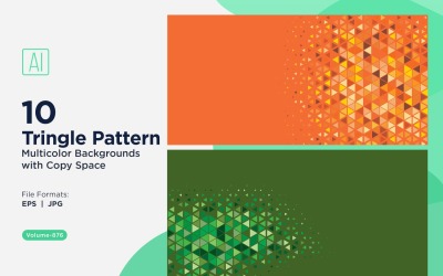 Vibrant Triangular Pattern Background in Multi Colors &amp;amp; Sizes 876