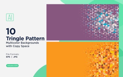 Vibrant Triangular Pattern Background in Multi Colors &amp;amp; Sizes 878