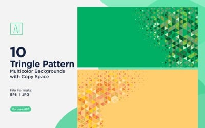 Vibrant Triangular Pattern Background in Multi Colors &amp;amp; Sizes 883