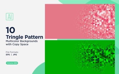 Vibrant Triangular Pattern Background in Multi Colors &amp;amp; Sizes 886