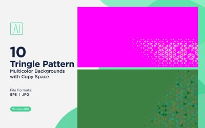Vibrant Triangular Pattern Background in Multi Colors &amp;amp; Sizes 892