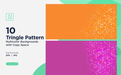 Vibrant Triangular Pattern Background in Multi Colors &amp;amp; Sizes 899