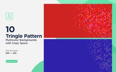Vibrant Triangular Pattern Background in Multi Colors &amp;amp; Sizes 903