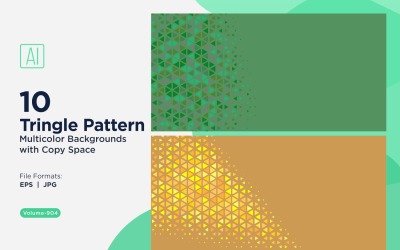 Vibrant Triangular Pattern Background in Multi Colors &amp;amp; Sizes 904