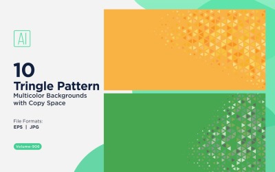 Vibrant Triangular Pattern Background in Multi Colors &amp;amp; Sizes 906