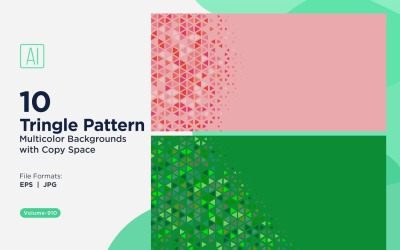 Vibrant Triangular Pattern Background in Multi Colors &amp;amp; Sizes 910