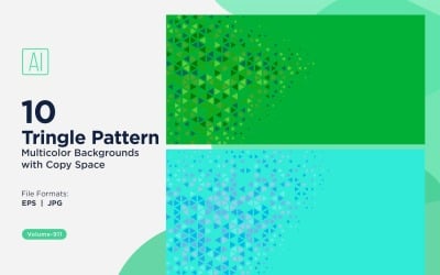 Vibrant Triangular Pattern Background in Multi Colors &amp;amp; Sizes 911