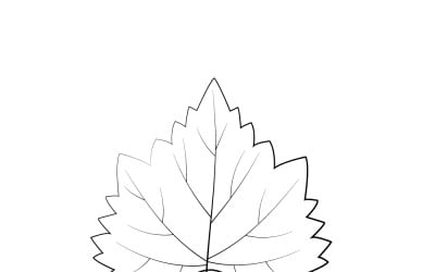 Silhouette de feuille de vigne isolée vector art
