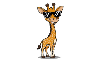 illustration av en tecknad giraffkonst